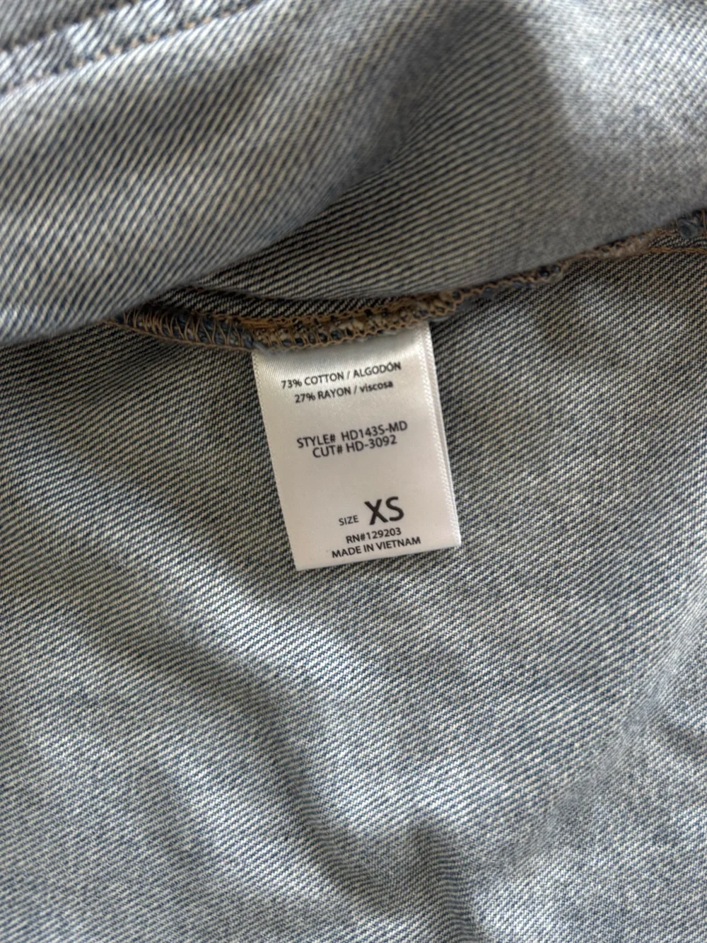 Hidden Cropped Frayed Jean Jacket